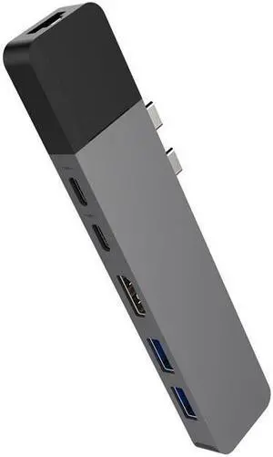 Sanho HyperDrive NET 6-in-2 Hub for USB-C MacBook Pro, Space Gray #SAGN28NG