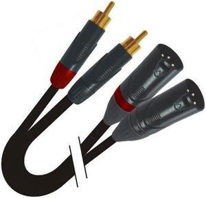 ProX XC-DRXM05 5' Dual RCA-M to Dual XLR3-M Unbalanced Audio Cable