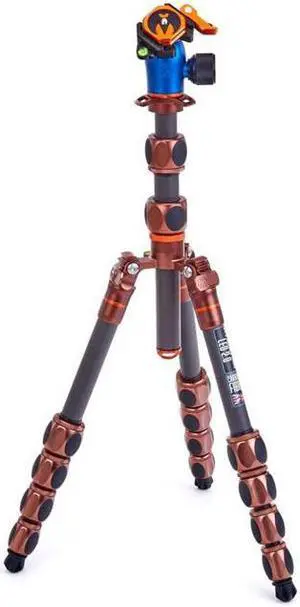 3 Legged Thing Leo 2.0 Tripod System & AirHed Pro Lever, Earth Bronze/Ocean Blue