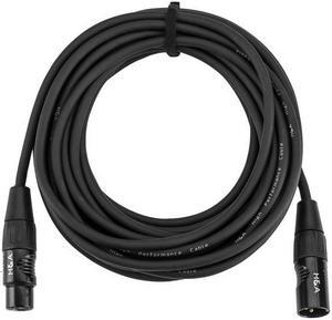 H&A Platinum Pro Quad 25' XLR M to XLR F Microphone Cable with Rean Connectors