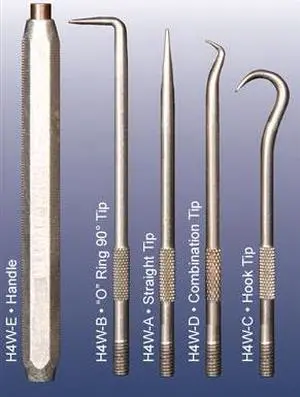 ULLMAN H4W Pick And Hook Set,Steel,5-9/16in.L,4 pcs