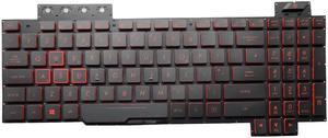 New US Black English Backlit Laptop Keyboard (without palmrest) Replacement for Asus TUF Gaming FX504 FX504GD FX504GE FX504GM Light Backlight