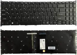 New US Black English Backlit Laptop Keyboard (without palmrest) for Acer Aspire 5 A515-54 A515-54-36HG A515-54-513C A515-54-5615 N18Q13 Light Backlight