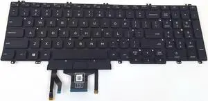 New US Black English Backlit Laptop Keyboard (without palmrest) Replacement for Dell Precision 3540 3541 Latitude 5500 5501 P/N:MMH7V 0MMH7V Light Backlight