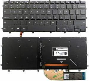 New US Black English Backlit Laptop Keyboard (without palmrest) Replacement for Dell XPS 15 7590 Precision 5540 M5540 Light Backlight