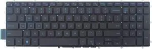 New US Blue Font English Backlit Laptop Keyboard (Without palmrest) Replacement for Dell G3 15 3500 G5 15 5500 G5 SE 5505 Light Backlight