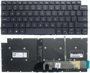 New US Black English Backlit Laptop Keyboard (without palmrest) Replacement for Dell Inspiron 14-5390 5391 7391 5490 5491 7491 5498 7490 Light Backlight