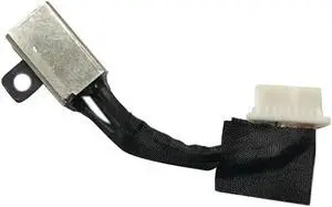 AC DC Jack Power Plug in Charging Port Connector Socket with Wire Cable Harness Compatible with Dell Inspiron 13 7391 2-in-1 P113G P/N:450.0EZ0A.0021