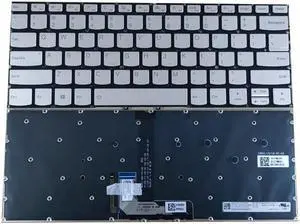 New US Silver English Backlit Laptop Keyboard (without palmrest) for Lenovo YOGA C940-14IIL Light Backlight