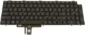 New US Black English Backlit Laptop Keyboard (Without palmrest) for Dell Latitude 5520 5521 Precision 3560 3561 N7N16 0N7N16 Light Backlight