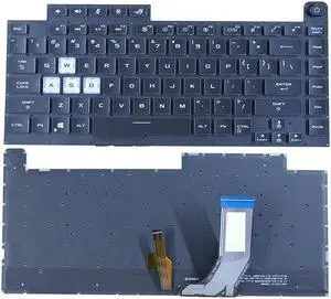 New US Black English Backlit Laptop Keyboard (without palmrest) for  Asus ROG Strix G531GU G531GT15 G51215 G512LV15 G512LV-000615 G512LI15 G512LU15 G512LW G512LW-0002