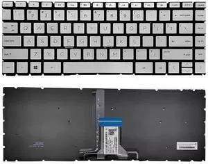 New US Silver English Backlit Laptop Keyboard (Without palmrest) for HP 14-DQ 14-DQ0005CL 14-DQ0007CA 14-DQ0011DX 14-DQ0635CL 14T-DQ100 14-DQ1010CA 14-DQ1020CA 14-DQ1025CL New US Silver English Backlit Laptop Keyboard (Without palmrest) for HP 14-DQ 14-DQ0005CL 14-DQ0007CA 14-DQ0011DX 14-DQ0635CL 14T-DQ100 14-DQ1010CA 14-DQ1020CA 14-DQ1025CL