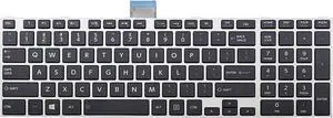 Laptop Keyboard with Silver Frame Replacement for Toshiba Satellite E50 E55-A E55D-A E55DT-A E55T-A, US Layout Black Color Laptop Keyboard with Silver Frame Replacement for Toshiba Satellite E50 E55-A E55D-A E55DT-A E55T-A, US Layout Black Color