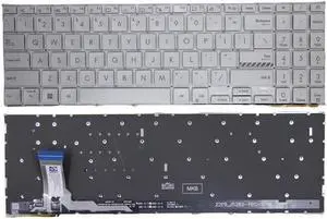 New US Silver English Backlit Laptop Keyboard (Without palmrest) for Asus VivoBook Go 15 OLED E1504 E1504F E1504FA E1504G E1504GA K3504 K3605 M3504 S3504 New US Silver English Backlit Laptop Keyboard (Without palmrest) for Asus VivoBook Go 15 OLED E1504 E1504F E1504FA E1504G E1504GA K3504 K3605 M3504 S3504