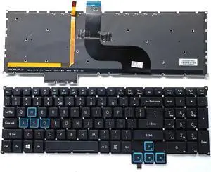 New US Black English Backlit Laptop Keyboard (Without palmrest) for Acer Predator Helios 500 PH517-51 PH517-51-79E8 PH517-61 New US Black English Backlit Laptop Keyboard (Without palmrest) for Acer Predator Helios 500 PH517-51 PH517-51-79E8 PH517-61