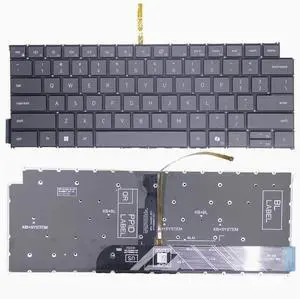 New US Black English Backlit Laptop Keyboard (Without palmrest) for Dell Latitude 5455 7455 P190G New US Black English Backlit Laptop Keyboard (Without palmrest) for Dell Latitude 5455 7455 P190G
