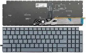 New US Gray English Backlit Laptop Keyboard (Without palmrest) for Dell 15 DC15250 DC15255 16 DC16250 DC16251 New US Gray English Backlit Laptop Keyboard (Without palmrest) for Dell 15 DC15250 DC15255 16 DC16250 DC16251