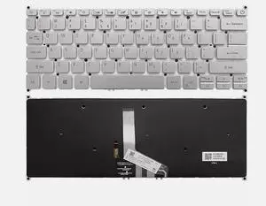 New US Silver English Backlit Laptop Keyboard (Without palmrest) for Acer Swift SF314-42 SF314-57 SF314-58 SF314-59 SF514-55 SF514-54 SF514-53 SF514-52 Light Backlight New US Silver English Backlit Laptop Keyboard (Without palmrest) for Acer Swift SF314-42 SF314-57 SF314-58 SF314-59 SF514-55 SF514-54 SF514-53 SF514-52 Light Backlight