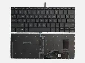 New US Black English Backlit Laptop Keyboard (Without palmrest) Replacement for HP EliteBook 830 835 840 845 G9 G10 Light Backlight New US Black English Backlit Laptop Keyboard (Without palmrest) Replacement for HP EliteBook 830 835 840 845 G9 G10 Light Backlight