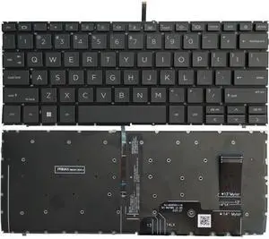 New US Black English Backlit Laptop Keyboard (Without palmrest) Replacement for HP ZBook Firefly 14 G9 14 G10 Light Backlight New US Black English Backlit Laptop Keyboard (Without palmrest) Replacement for HP ZBook Firefly 14 G9 14 G10 Light Backlight
