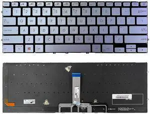 New US Silver English Backlit Laptop Keyboard (Without palmrest) for Asus ZenBook S13 UX392 UX392F UX392FN UX392FA Light Backlight New US Silver English Backlit Laptop Keyboard (Without palmrest) for Asus ZenBook S13 UX392 UX392F UX392FN UX392FA Light Backlight