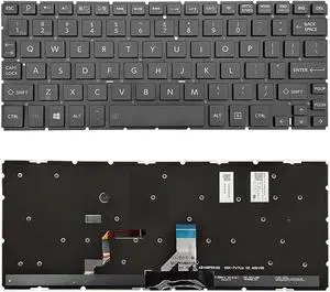 New US Black English Backlit Laptop Keyboard (Without palmrest) for Toshiba Satellite P20W-C P20W-C-103 P20W-CST3N01 P25W-C P25W-C2304-4K P25W-C2302 Light Backlight New US Black English Backlit Laptop Keyboard (Without palmrest) for Toshiba Satellite P20W-C P20W-C-103 P20W-CST3N01 P25W-C P25W-C2304-4K P25W-C2302 Light Backlight