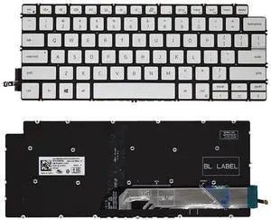 New US Silver English Backlit Laptop Keyboard (Without palmrest) for Dell Inspiron 14 7405 2-in-1 Inspiron 7400 New US Silver English Backlit Laptop Keyboard (Without palmrest) for Dell Inspiron 14 7405 2-in-1 Inspiron 7400
