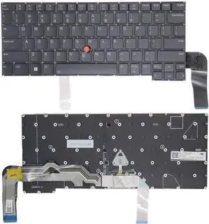 New US Black English Backlit Laptop Keyboard (Without palmrest) for Lenovo Thinkpad E14 Gen 5 (Type 21JK, 21JL 21JR, 21JS) Light Backlight New US Black English Backlit Laptop Keyboard (Without palmrest) for Lenovo Thinkpad E14 Gen 5 (Type 21JK, 21JL 21JR, 21JS) Light Backlight