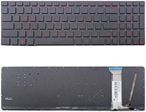 New US Black Backlit Keyboard (without frame) For Asus FZ50 FZ50J FZ50JX GL742 GL742V GL742VW Light Backlight