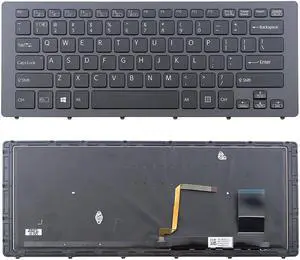 New US Laptop backlit Keyboard (with Frame) for Sony Vaio Fit 15A SVF15N SVF15N17CXB SVF15N14CXB SVF15N190X SVF15N26CXB SVF15N25CXB