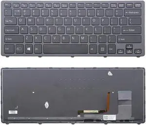 New Laptop backlit Keyboard (with Frame) for SONY VAIO SVF14N SVF14NA1UL SVF14N190X SVF14N23CXB SVF14N23CXP SVF14N2APXS