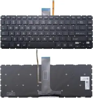 New US Black Backlit Keyboard (without frame) For Toshiba Satellite E45W-C4200D E45DW-C4210 E45W-C4200X E45W-C E45DW-C E45W-C4200 Light Backlight