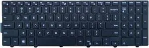 New Laptop Keyboard (with Frame no backlit) for Dell Inspiron 15 3565 3567 5565 5566 Vostro 15 3565, US layout black color