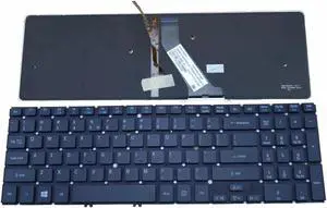 New US English Black Backlit Keyboard (without frame) For ACER ASPIRE V7-582P V7-582PG M5-583P Light Backlight