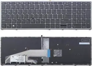 New US Layout Laptop backlit Keyboard (With Frame) For HP Zbook Studio G3 HP Zbook 15 G3 17 G3 841681-001 848311-001 Light Backlight Black Notebook US