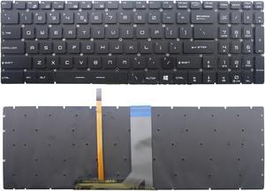 New For MSI GS60 GS70 WS60 GE62 GP62 GS72 GE72 GT72 2QD 2QE 2QF 6QD MS-16J1 MS-16J2 MS-1781 Colorful backlit US Black No Frame