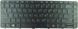 New Backlit Frame US Layout Laptop Black Keyboard for HP Probook 430 G3 430 G4  440 G3 440 G4 445 G3 640 G2 645 G2 P/N: 822338-001 SG-81510-XUA 6037B0114501 SN9142BL1 Light Backlight