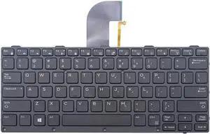 New US Layout Laptop backlit Keyboard (With Frame) For Dell P/N: 0KNJ-1A1US13 9Z.NB2BU.B01, NSK-LKBBU 01 0186TV Light Backlight Black Notebook US