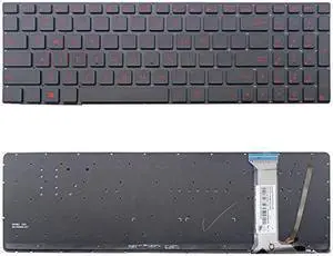 New US Black Backlit Keyboard (without frame) For Asus FZ50 FZ50J FZ50JX GL742 GL742V GL742VW G552 G552V G552VW G552VX Light Backlight