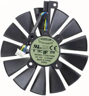 T129215SM DC12V 0.25AMP Graphics / Video Card Fan FOR ASUS STRIX RX470 RX570 4G