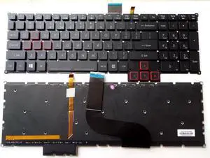 New US Black Backlit English Laptop Keyboard (without frame) For Acer Predator G9-591G G9-591R G9-791 G9-791G G9-591 Light Backlight