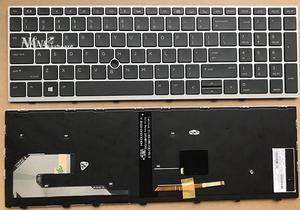 New US Black Backlit English Laptop Keyboard (without frame) For HP EliteBook 850 G5 755 G5 Light Backlight