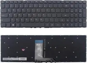 New US Black Backlit English Laptop Keyboard (without frame) For Lenovo IdeaPad 700-15ISK 700-17ISK Light Backlight