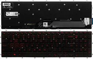 New US Red English Backlit Laptop Keyboard (without palmrest) for Dell Inspiron 2 in 1 7778 7779 7577 7773 3R0JR 03R0JR Light Backlight