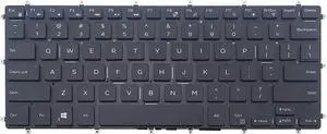 New US Black Backlit English Laptop Keyboard (without frame) for Dell Vostro 14 5468 5471 Light Backlight