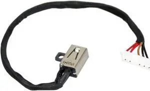 AC DC Jack Power Plug in Charging Port Connector Socket with Wire Cable Harness for Dell Inspiron 15-3565 15-3558 15-3458 15-3561