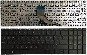 New US Black English Laptop Keyboard (without frame) for HP 15-DA 15T-DA000 15-DA0001CA 15-DA0001CY 15-DA0001DS 15-DA0002CA 15-DA0002CY 15-DA0002DS 15-DA0003CY 15-DA0003DS 15-DA0004CY