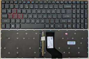 New US Black English Backlit Laptop Keyboard (without palmrest) for Acer Predator Helios 300 PH317-51 PH317-51-787B PH315-51 PH315-51-73SO Light Backlight