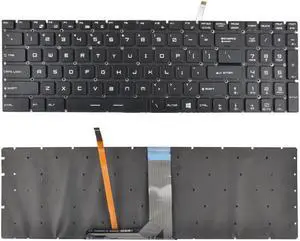 New US Black English Backlit Laptop Keyboard (without palmrest) for MSI Steelseries GL62 GL72 Gaming Light Backlight
