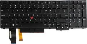 New US Black Backlit English Laptop Keyboard for IBM Lenovo Thinkpad E580 (Type 20KS 20KT) E585 (Type 20KV) L580 (type 20LW, 20LX) 01YP680 SN5372BL Light Backlight